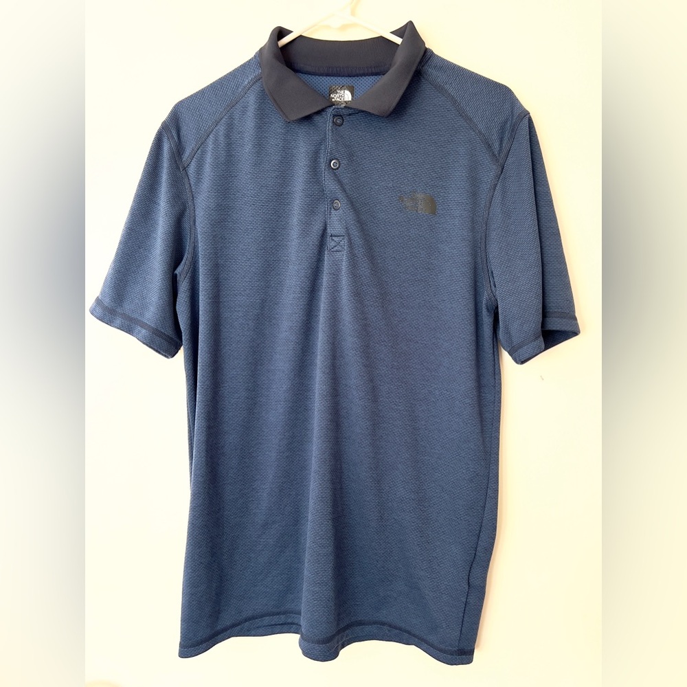 The North Face Blue with Black Collar Size Medium